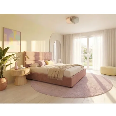 Pesukastiga voodi Verso 180x200 roosa