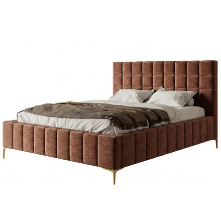 Pesukastiga voodi Grid 160x200 pronks