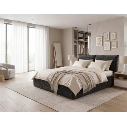 Pesukastiga voodi Malibu 180x200 antratsiit