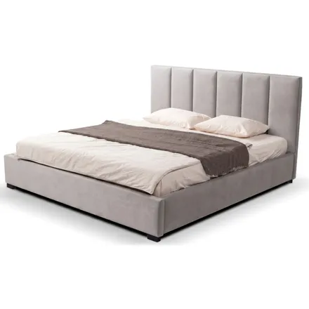 Pesukastiga voodi Hugo 160x200 helehall