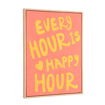 Seinapilt Happy 30x40 roosa