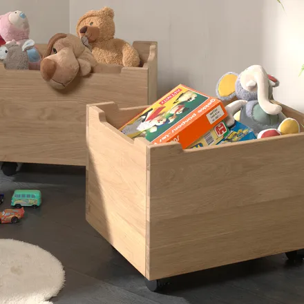 Vipack ratastega voodialused kastid Forrest 2tk õlitatud tamm