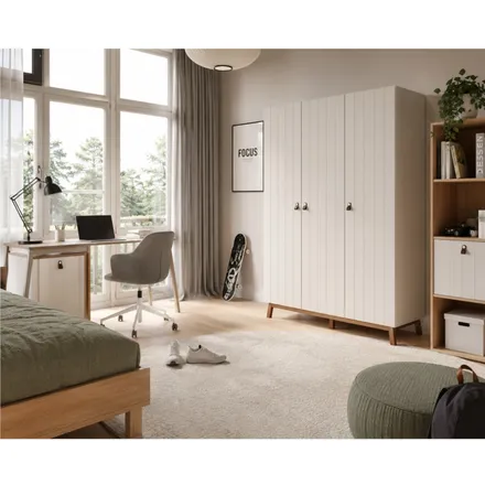 Vipack riidekapp Sezane 3u savihall/pähkel