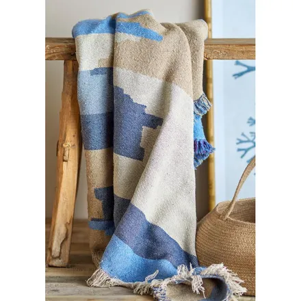 Bloomingville pleed Throw 130x160 hall/sinine