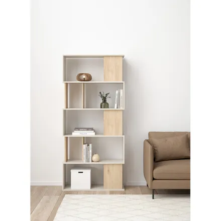 Raamaturiiul Maze H173 hickory/kašmiir
