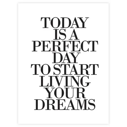 Poster Today 30x40 cm