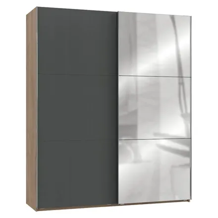 Riidekapp Level 36A grafiit/tammeplank