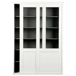 WOOOD vitriinkapp Vince 2u valge