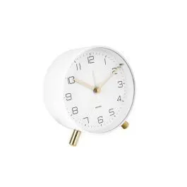 Äratuskell Karlsson Lofty D11 cm valge-kuldne