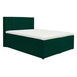 Pesukastiga kontinentaalvoodi Ritz 160x200 cm tumeroheline