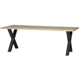 WOOOD Söögilaud Tablo 90x180 tamm/must
