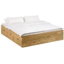 Voodi Sofia sahtlitega 160x200 cm õlitatud tamm