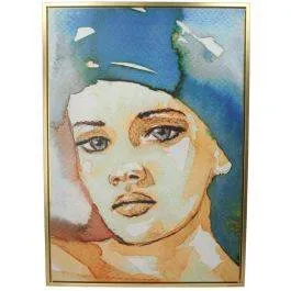 Seinapilt Lady 50x70 kuldne