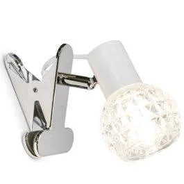 Sessak Kohtvalgusti Beth klambriga kroom/valge