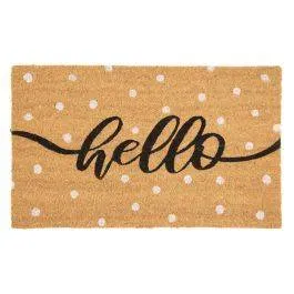 Uksematt Hello Dots 75x45 pruun