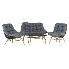 Aiamööbli komplekt Galante diivan+2 tugitooli+laud hall/beež