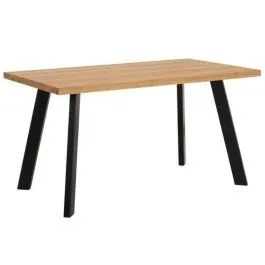 Söögilaud Iida-Lux 140x90 õlitatud tamm/must