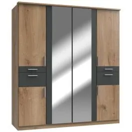 Riidekapp Koblenz tammeplank/grafiit