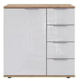 Kummut Easy Plus C tammeplank/valge klaas