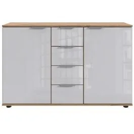 Kummut Easy Plus C tammeplank/valge klaas