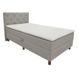 Pesukastiga kontinentaalvoodi Sborg 120x200 helehall