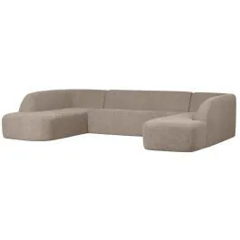 WOOOD U-kujuline diivan Sloping natural