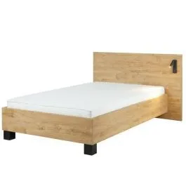 Voodi Clara+valgusti 120x200 kuldne tamm