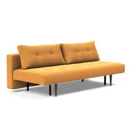 Innovation diivanvoodi Recast Plus kollane/tumepruun