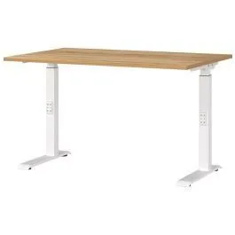 Reguleeritava kõrgusega kirjutuslaud Mailand-D 120x80 navarra tamm/valge