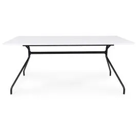 Tenzo söögilaud Ego 90x180 valge/must