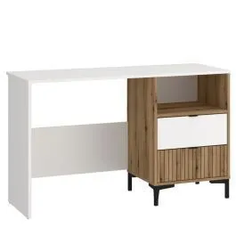 Kirjutuslaud Ricko 120x60 valge/tamm