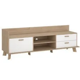 Tv-alus Ikast 2u1s hickory/valge