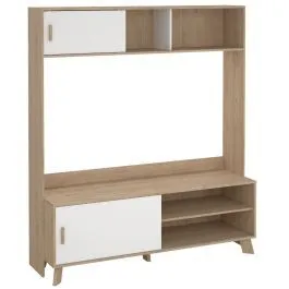 Tv-alus Ikast 2lu hickory/valge