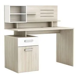 Kirjutuslaud Malicia 122x60 shannon tamm/valge