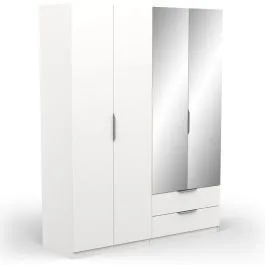 Riidekapp peegliga Ghost 4u2s valge