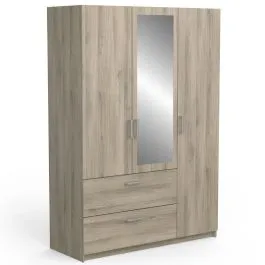 Riidekapp peegliga Ready2 3u2s kronbergi tamm