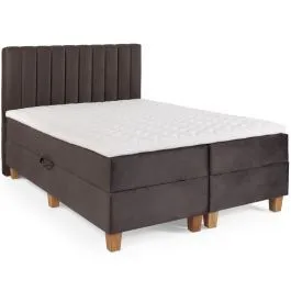 Pesukastiga kontinentaalvoodi Vicky pocket 140x200 pruun