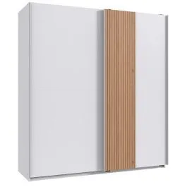 Riidekapp Lüneburg 2lu 180 valge/artisan tamm