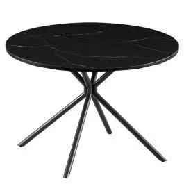 Söögilaud Bevel D120 must/marmor