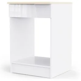 Ahjukapp Bianco 60 valge kõrgläige/tamm