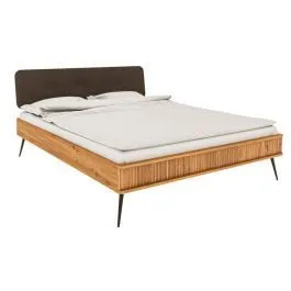 Voodi Kula 140x200 metsik õlitatud tamm/tumehall
