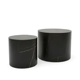 Diivanilaudade komplekt Bud 2tk must/kuldne