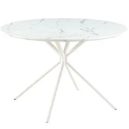 Söögilaud Bevel D120 marmor/kreem