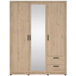 Riidekapp+peegel Mira 3u hickory