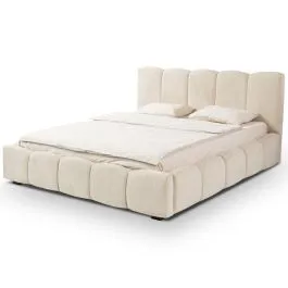 Pesukastiga voodi Nubia 180x200 naturaalvalge