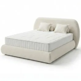 Pesukastiga voodi Cleo 160x200 naturaalvalge