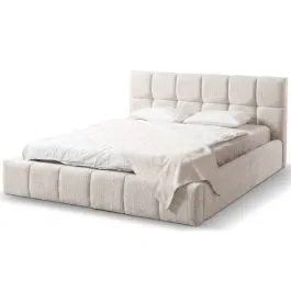 Pesukastiga voodi Dice 140x200 valge