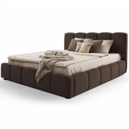 Pesukastiga voodi Nubia 160x200 tumepruun