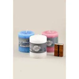 Lõhnata käsitööküünal hall 7x8cm, 40h