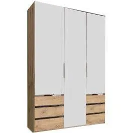Riidekapp Level 36A valge/tammeplank